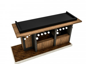The modern garden bar Low-poly 3D 모델