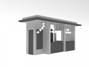 The modern garden bar Low-poly 3D 모델