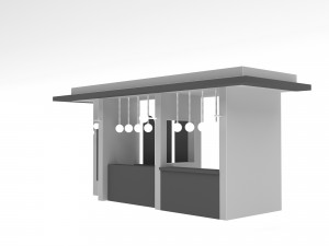 The modern garden bar Low-poly 3D 모델