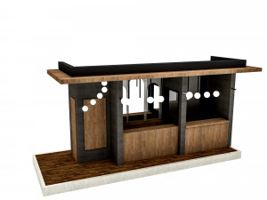 The modern garden bar Low-poly 3D 모델
