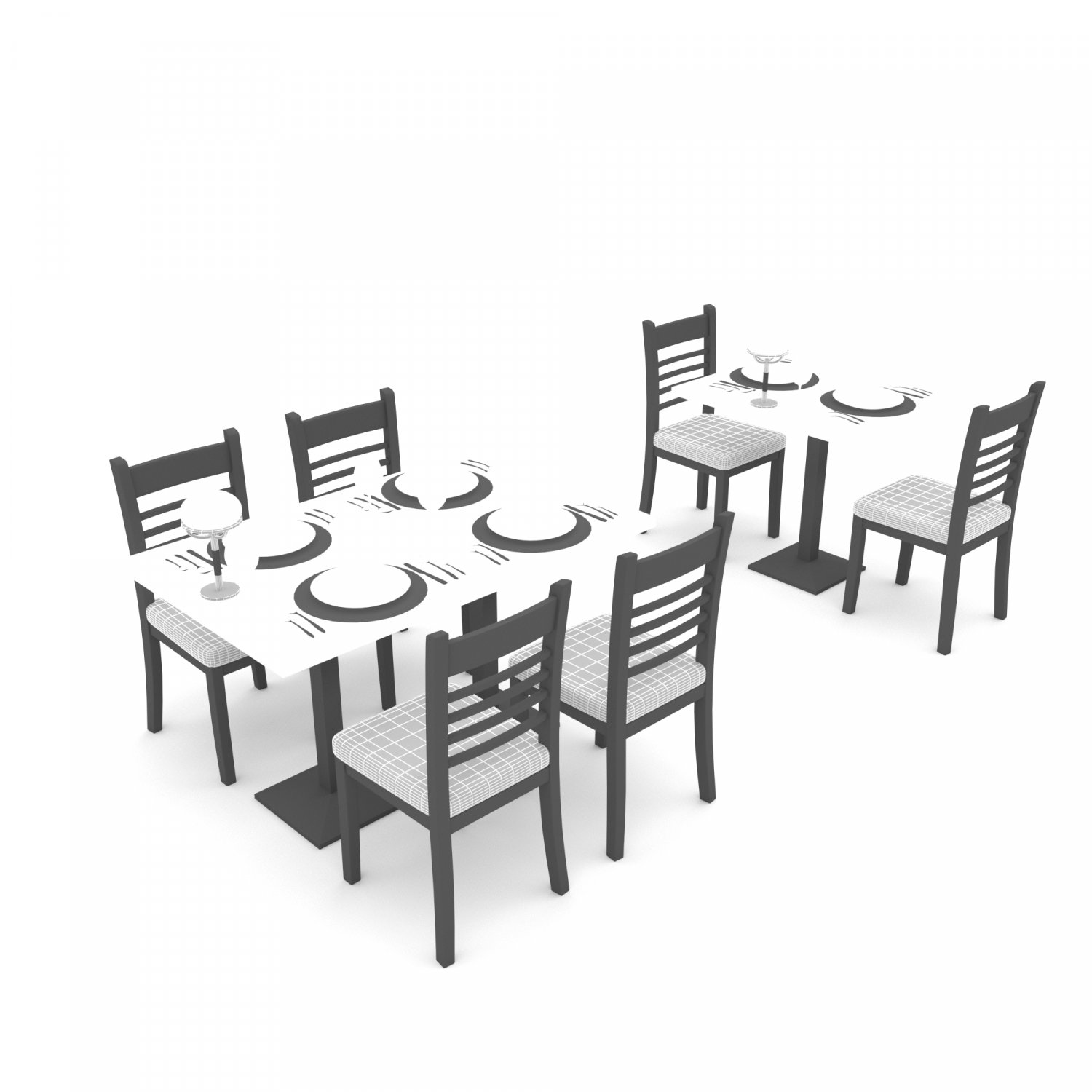 3d table clipart black