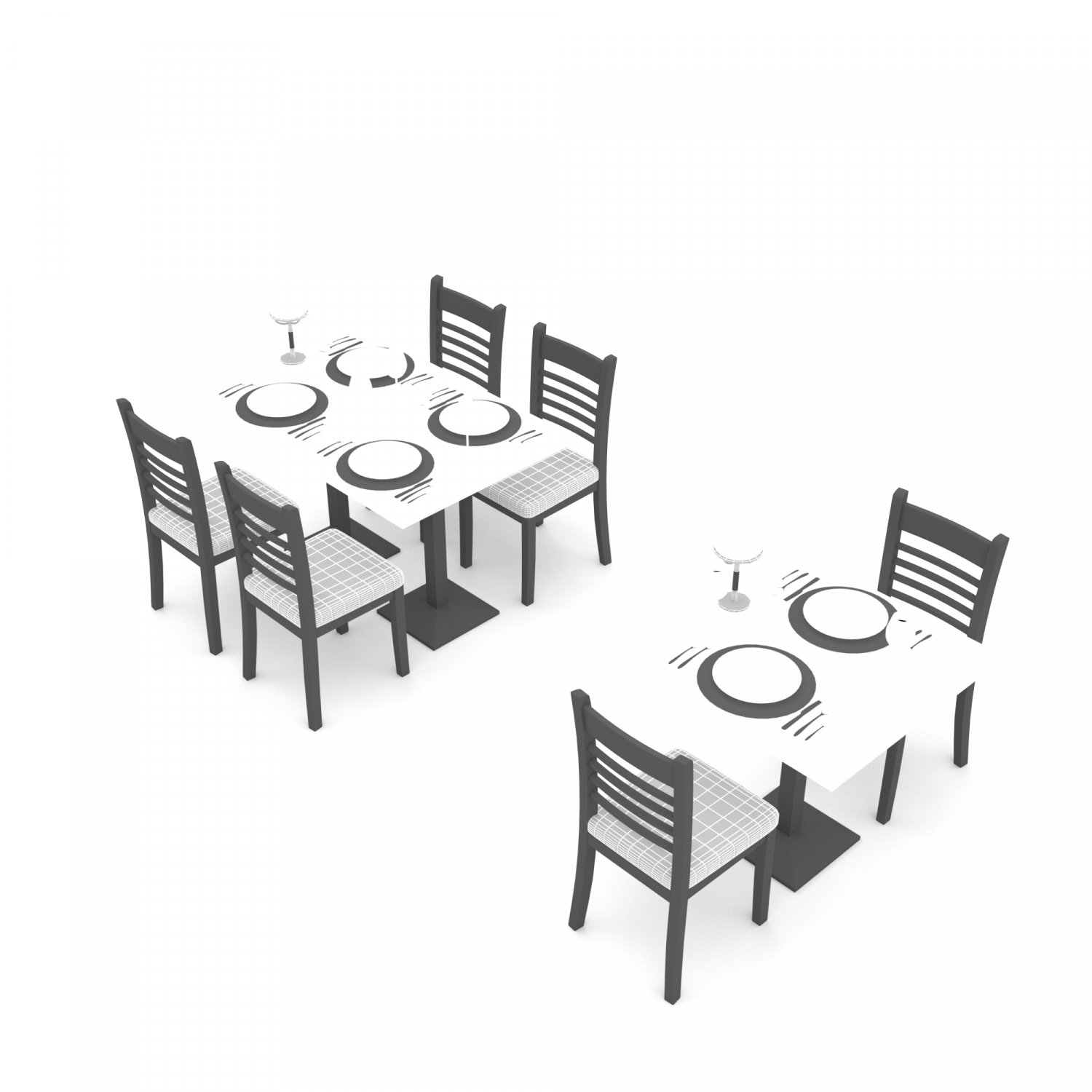 3d table clipart black