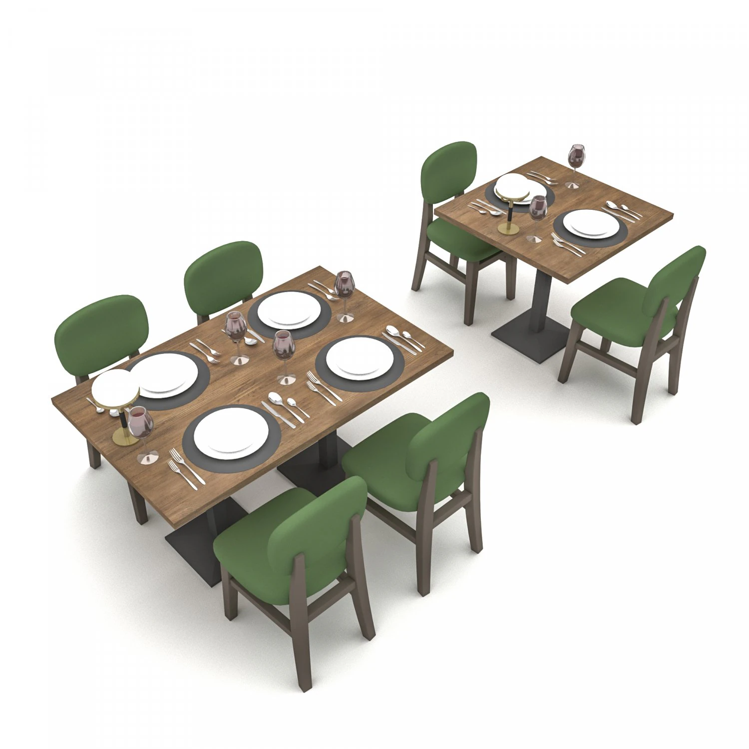 Moderno lokanta masa sandalye 02 Low-poly Modelo 3D .c4d .max .obj .3ds .fbx .stl .blend 