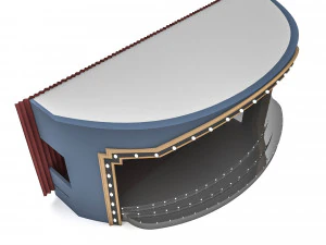 Retro stage Low-poly 3D Model