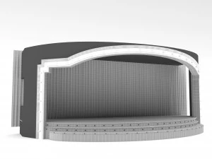 Retro stage Low-poly 3D Model
