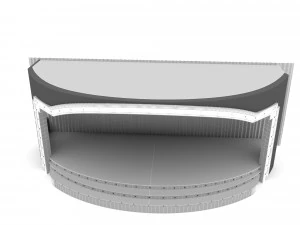 Retro stage Low-poly 3D Model