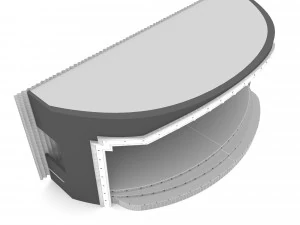 Retro stage Low-poly 3D Model