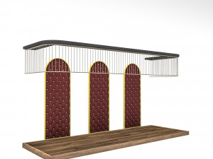 Retro club decor Low-poly 3D Model