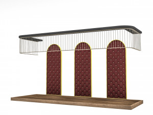 Retro club decor Low-poly Modello 3D