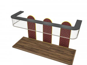Retro club decor Low-poly 3D Model