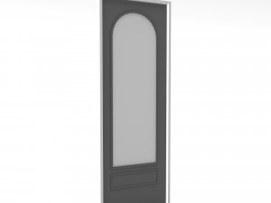 Retro decorative door Low-poly 3D Model