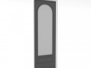 Retro decorative door Low-poly 3D Model