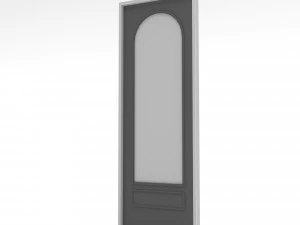 Retro decorative door Low-poly 3D Model