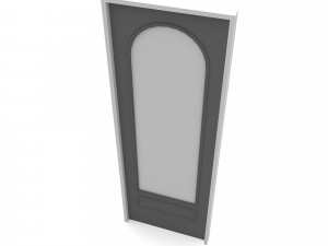 Retro decorative door Low-poly 3D Model