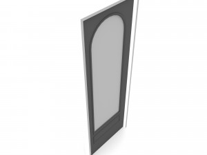 Retro decorative door Low-poly 3D Model