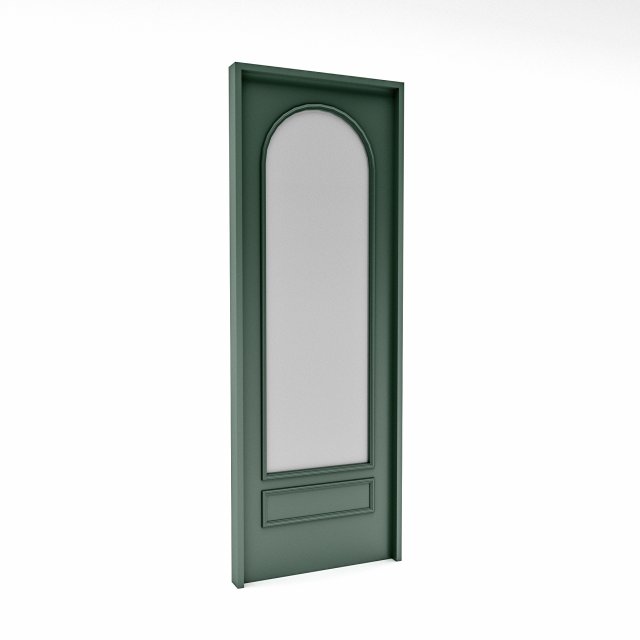 Retro decorative door Low-poly 3D Model .c4d .max .obj .3ds .fbx .stl .blend 