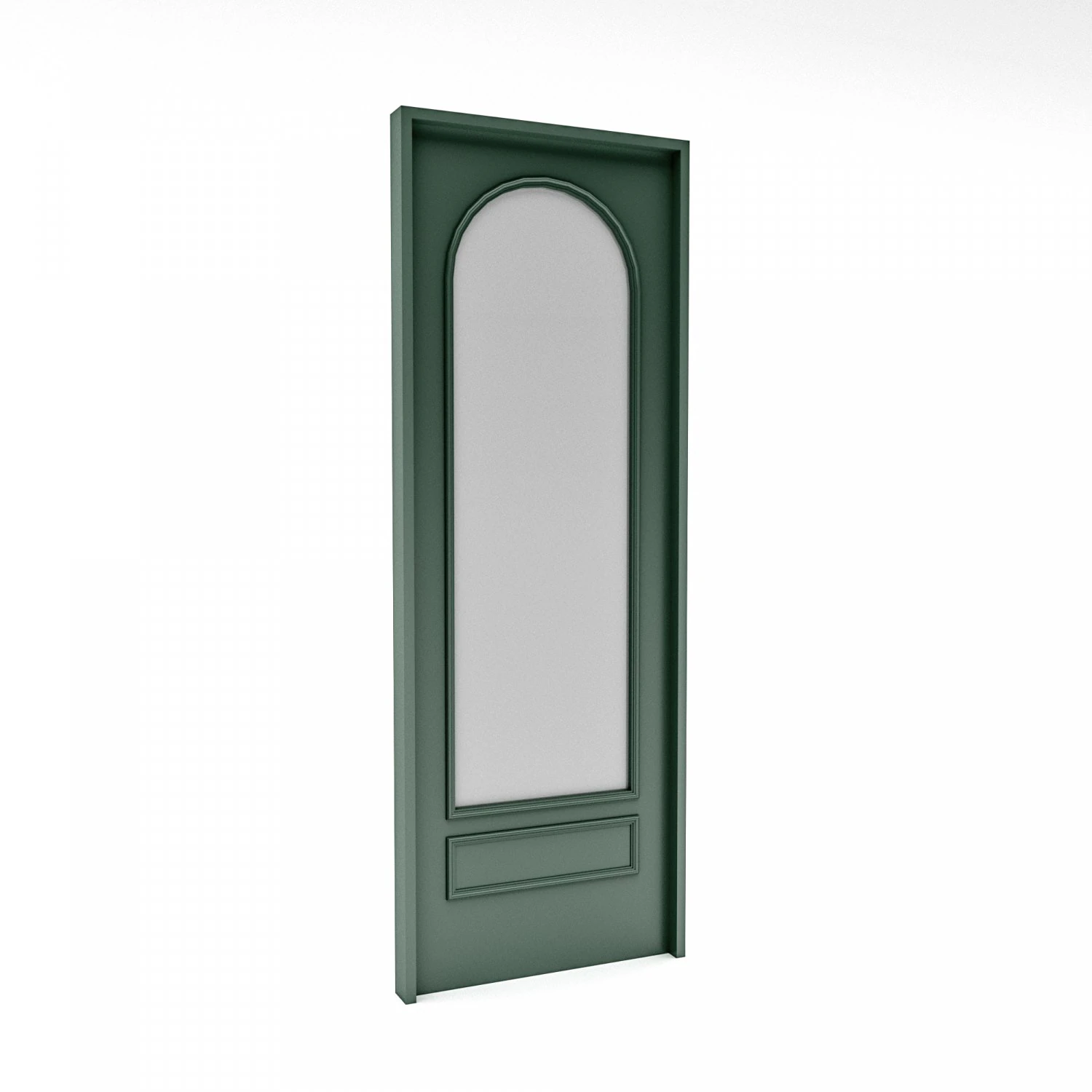 Retro decorative door Low-poly 3D Model .c4d .max .obj .3ds .fbx .stl .blend 