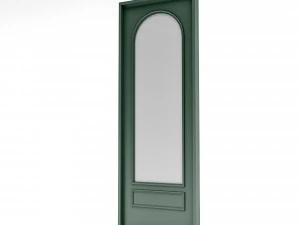 Retro decorative door Low-poly 3D Model