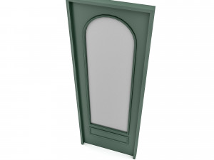 Retro decorative door Low-poly 3D Model