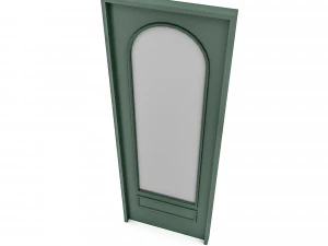 Retro decorative door Low-poly 3D Model