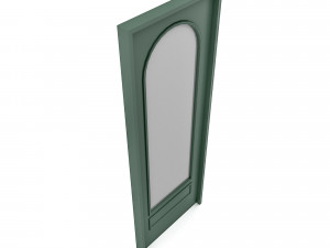 Retro decorative door Low-poly 3D Model