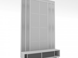 Modern tv unit and wall decor Low-poly Modelo 3D