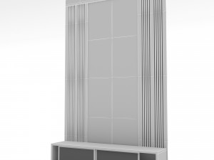 Modern tv unit and wall decor Low-poly Modelo 3D