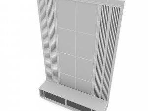 Modern tv unit and wall decor Low-poly Modelo 3D