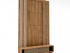 Modern tv unit and wall decor Low-poly 3D 모델