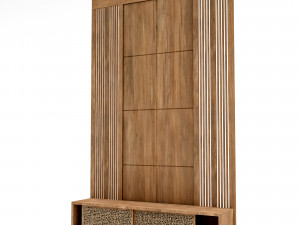 Modern tv unit and wall decor Low-poly Modelo 3D