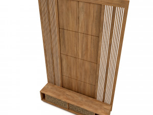 Modern tv unit and wall decor Low-poly Modelo 3D