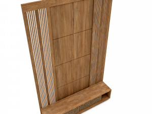Modern tv unit and wall decor Low-poly Modelo 3D