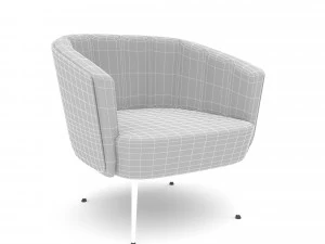 The modern office chair Low-poly 3D Model