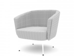 The modern office chair Low-poly Model 3D