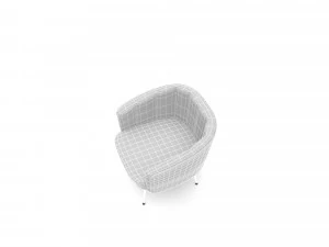 The modern office chair Low-poly 3D Model