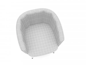 The modern office chair Low-poly 3D Model