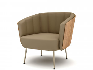 The modern office chair Low-poly Model 3D