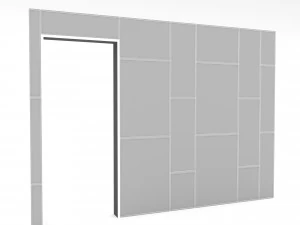 The modern office wall Low-poly 3D Model