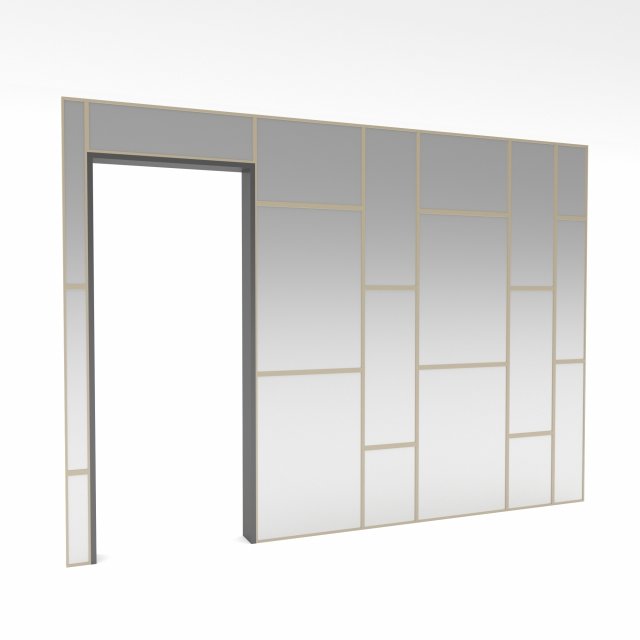 The modern office wall Low-poly Modello 3D .c4d .max .obj .3ds .fbx .stl .blend 