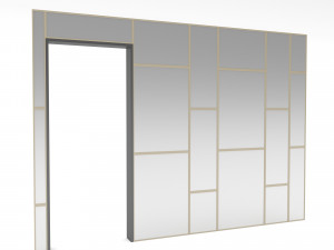 The modern office wall Low-poly 3Dモデル