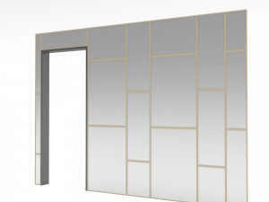 The modern office wall Low-poly Modello 3D