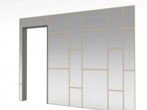 The modern office wall Low-poly 3D Model