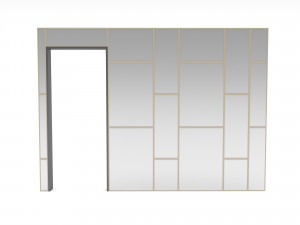 The modern office wall Low-poly Modello 3D