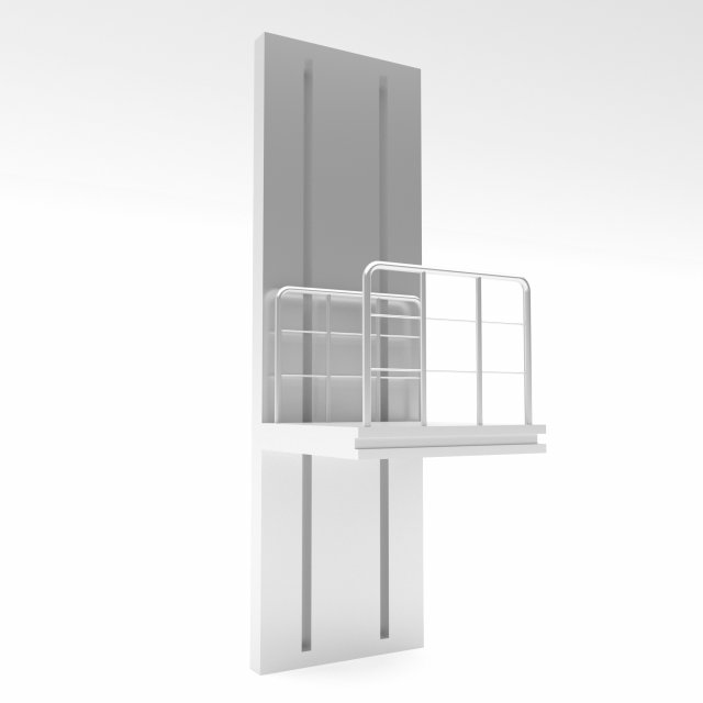 The open elevator Low-poly 3D 모델 .c4d .max .obj .3ds .fbx .stl .blend 