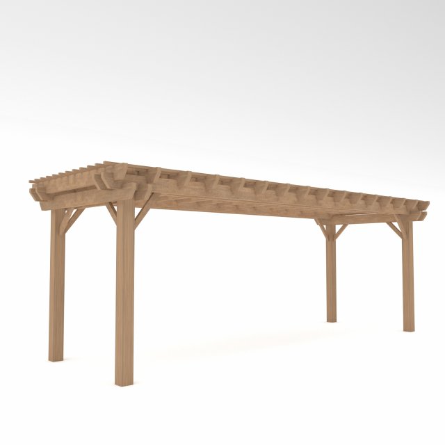 Wooden gazebo Low-poly Modelo 3D .c4d .max .obj .3ds .fbx .stl .blend 