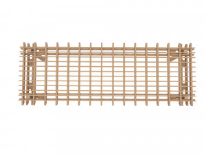 Wooden gazebo Low-poly Modelo 3D