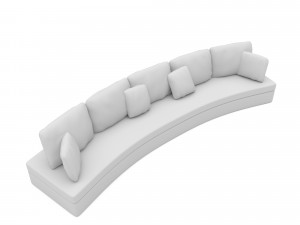 Curved sofa Low-poly 3D 모델