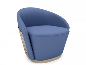 The modern ship seat Low-poly 3D Model