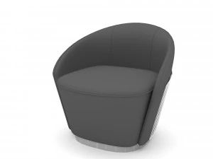 The modern ship seat Low-poly 3D Model