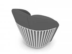 The modern ship seat Low-poly 3D Model